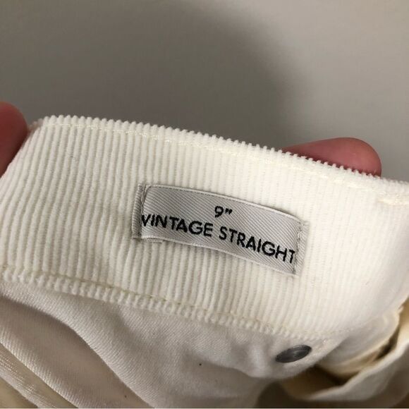 J. Crew NWT Women's Ivory Corduroy Vintage Straight 9" Pants size 34 - Picture 6 of 9